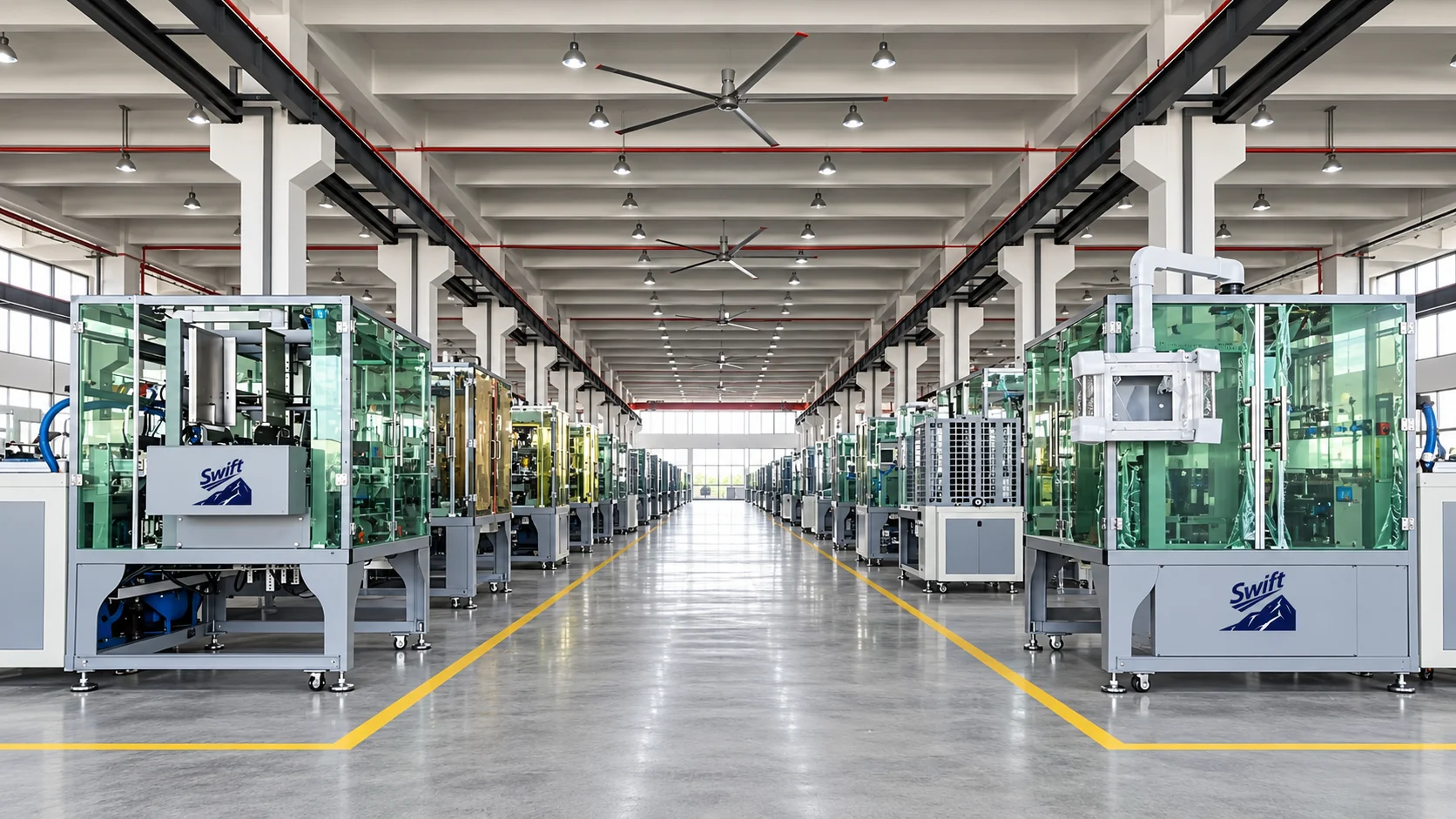 Machines d’emballage dans l’atelier