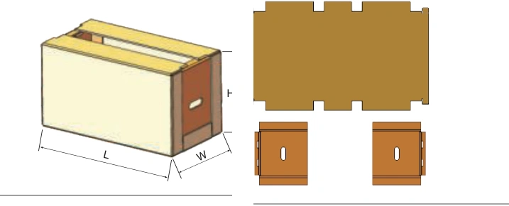 XD-Z04 cuadro de catálogo y plano de dimensiones en blanco