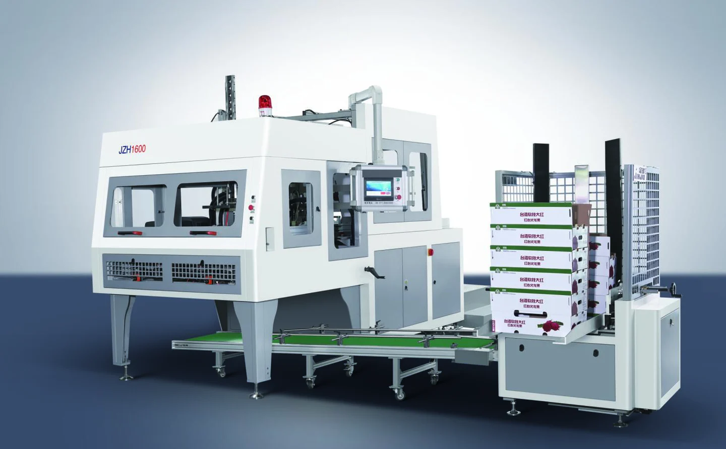 XD-Z06 Xunding Automatic fruit box forming machine, image extracted from the company catalogue